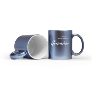 Kubek AZUREO – metaliczny niebieski 330 ml