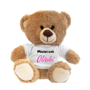 Miś pluszowy LUMI BROWNIE z koszulką do nadruku