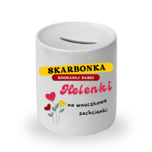 Skarbonka Coin Elegance  – biała, ceramiczna