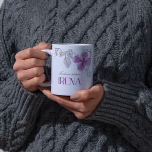 Kubek  dla babci flower